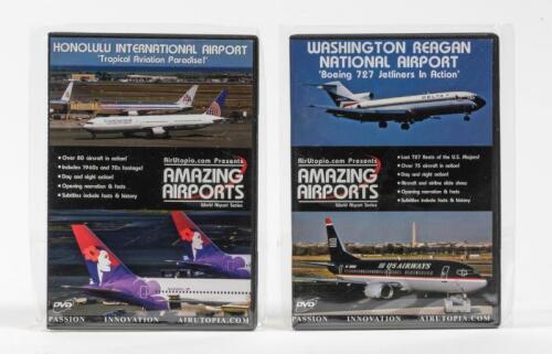 AIRCRAFT DVD'S: 2 NOS sealed Aircraft Dvd's including,Washington Reagan National Airport "Boeing 727 Jetliners in action" and Honolulu International Airport "tropical aviation paradise"
