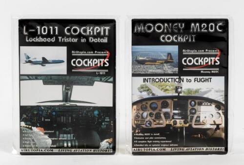 AIRCRAFT DVD'S: 2 NOS sealed Aircraft Dvd's including, Mooney M20C Cockpit "Introduction to flight" and L-1011 Cockpit "Lockheed Tristar in detail"