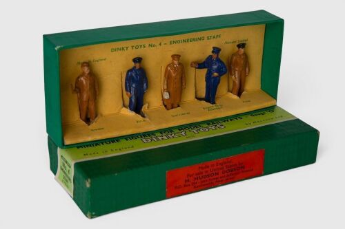 DINKY TOYS: No.4 Engineering Staff figure accessory set, Gauge O, 1954-1956
