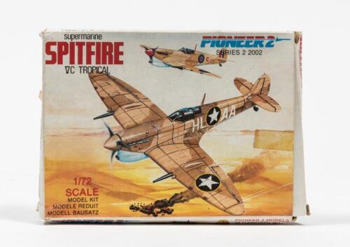 MODEL KIT: A NOS 1:72 Pioneer 2 Supermarine Spitfire VC tropical model kit in sealed original internal plastic
