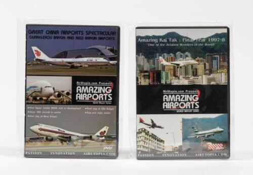 AIRCRAFT DVD'S: 2 NOS sealed Aircraft Dvd's including, Great China Airports spectacular "Guangzhou Baiyun and new Baiyun airports" and Amazing Kai Tak "Final Year 1997-1998"