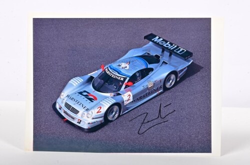 MERCEDES-BENZ: A colour picture of the Mercedes-Benz CLK-LM as driven by Ricardo Zonta. Picture signed by Ricardo Zonta