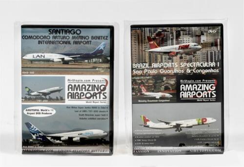 AIRCRAFT DVD'S: 2 NOS sealed Aicraft Dvd's including, Brazil Airports spectacular 1 (Sao Paulo Guarulhos & Congonhas) and Santiago de Chile (Comodoro Arturo Merino Benitez International airport