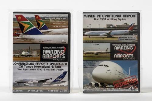 AIRCRAFT DVD'S: 2 NOS sealed Aircraft Dvd's including, Johannesburg Airports Spectacular " Tambo International & Rand - First A 380 and last SAA 747SP " and Manila International Airport "first A 380"