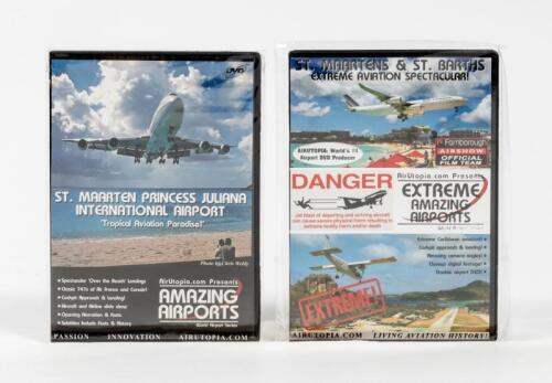AIRCRAFT DVD'S: 2 NOS sealed Aircraft Dvd's including, St.Maarten Princess Juliana International Airport "Tropical Aviation Paradise" and St.Maarten & St.Barths "Extreme Aviation spectacular"
