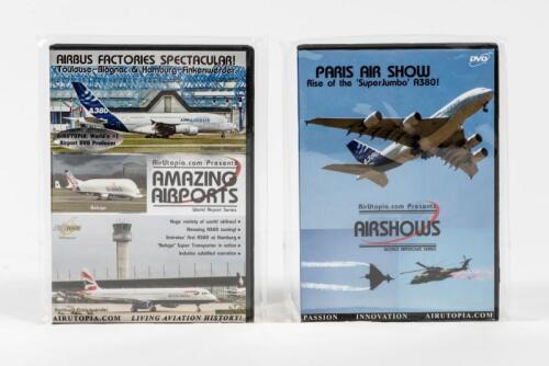 AIRCRAFT DVD'S: 2 NOS sealed Aircraft Dvd's including, Airbus Factory spectacular "Toulouse - Blagnac & Hamburg - Finkenwerder" and Paris air show "Rise of the Super Jumbo A380"