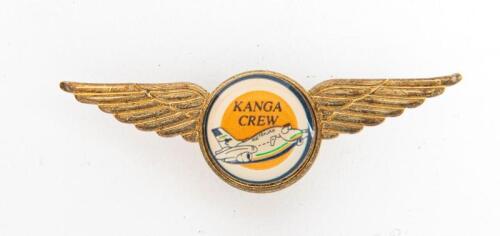KANGA CREW: A vintage Kanga Airlines Crew wings Australian metal tie pin badge retro