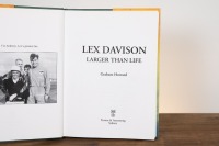 LEX DAVIDSON: 'Lex Davidson - Larger than Life' by Graham Howard, hardcover, 2004 - 3