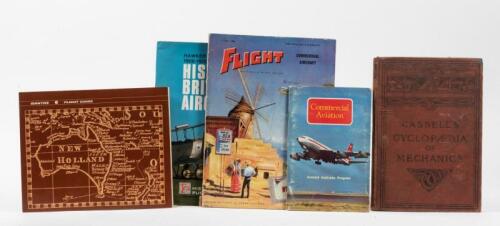 VARIOUS AVIATION PUBLICATION: Five various aviation publication including, Qantas Flight Guide, Cassell's Cyclopedia of mechanics Vol 1 and 3 others