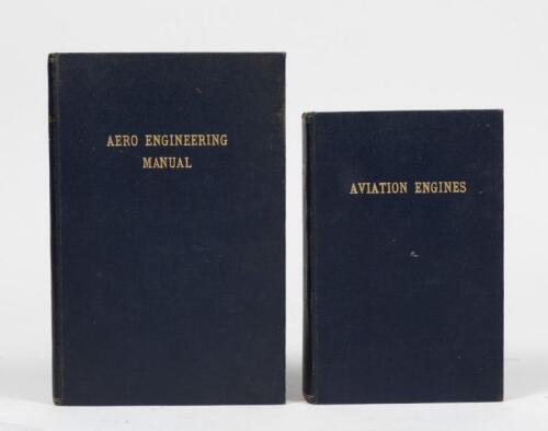 ENGINES: An Aviation engine book and a Aero engineering manual, both with leather cover