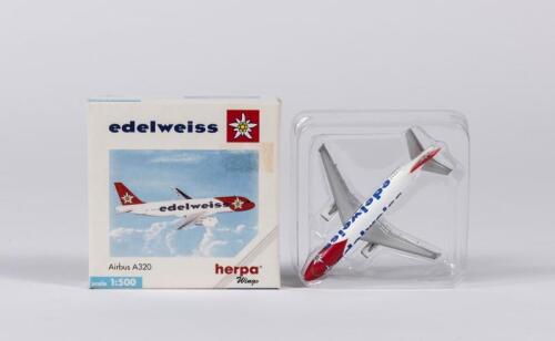 AIRBUS: A NOS 1:500 sale Herpa wings Airbus A320 Edelweiss
