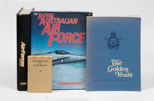 RAAF: Two books on RAAF, a bound copy of Airforces Monthly 1999 and a small 'Observer's Book of Aircraft'.