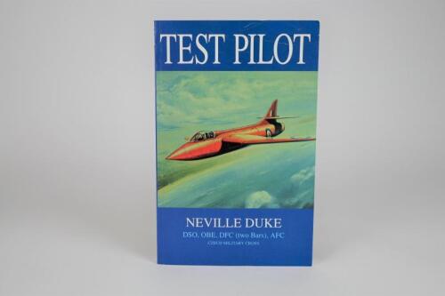 TEST PILOT: 'TEST PILOT' softcover book. Authored and signed by Neville Duke
