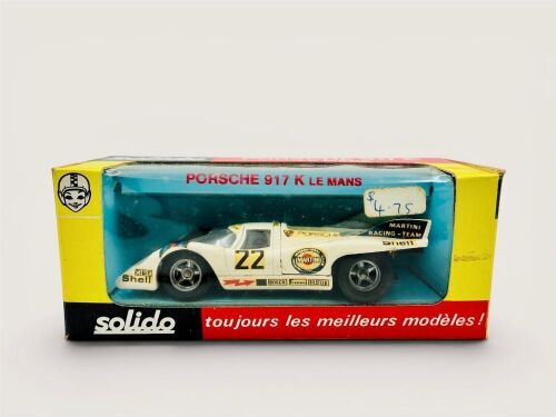 PORSCHE 917K: A 1:43 scale model by Solido of the Porsche 917K with original packaging [Location: Sydney]