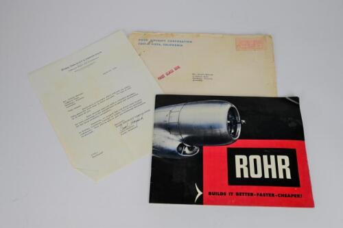 ROHR: An interesting and detailed 1950's ROHR Aircraft Corporation sales brochure