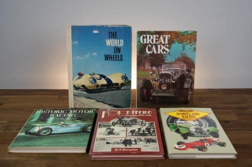 MOTOR RACING: Five hardcover books relating to early motor car racing & motoring