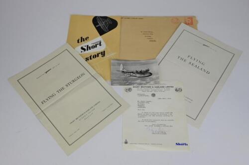 SHORT: A group of original Short Brothers & Harland Limited literature and company information folder