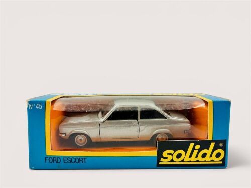 FORD ESCORT: A 1:43 scale model by Solido of the Ford Escort Mk1 with original packaging [Location: Sydney]