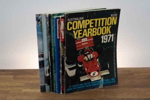 AUSTRALIAN MOTORSPORTS: Seven editions of "Australian Competition Yearbook' by Australian Motoring News