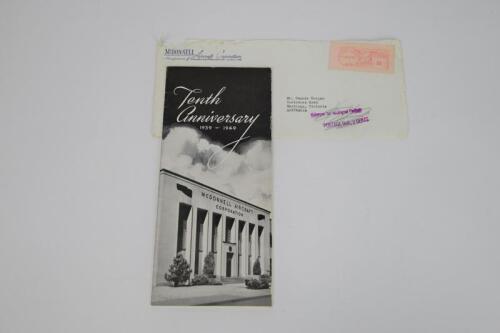 McDONNELL: An original 1949 McDonnell Aircraft Corporation Tenth Anniversary company information brochure