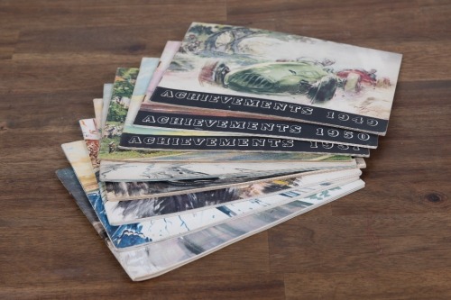 CASTROL ACHIEVEMENTS: A group of nine Castrol Achievement booklets, includes editions 1949 up to 1957