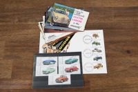 CARDS: Nine original 1950s / 60s postcards (five) and specification cards (four)