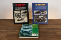 ROVER: Three hardcover copies of 'The Rover Story' by Graham Robson, includes editions one, two & three, 1977, 1981, 1984 - 2