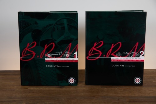 B.R.M: Two hardcover volumes of 'B.R.M - The Saga of British Racing Motors' by Doug Nye & Tony Rudd