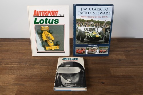 JIM CLARK / LOTUS: Three hardcover books relating to Jim Clark & Lotus