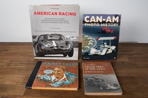 AMERICAN: Four hardcover books relating to American motor racing