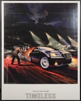 CHRYSLER: A print featuring the Chrysler 300S, 76cm high, 61cm wide, mounted, framed & glazed