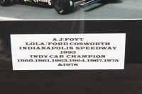 A.J. FOYT: An Anthony Joseph Foyt signed display piece, 46cm high, 32cm wide - 2