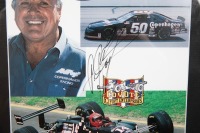 A.J. FOYT: An Anthony Joseph Foyt signed display piece, 46cm high, 32cm wide - 3