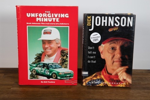 DICK JOHNSON: Two hardcover books relating to Dick Johnson
