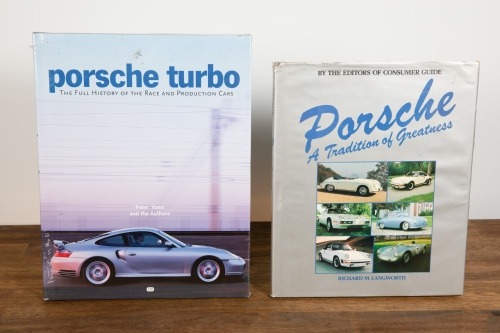 PORSCHE: Two hardcover books relating to Porsche