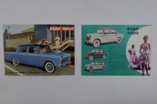 FIAT: Two Fiat sales brochures. 1100 & 1800 sales brochures