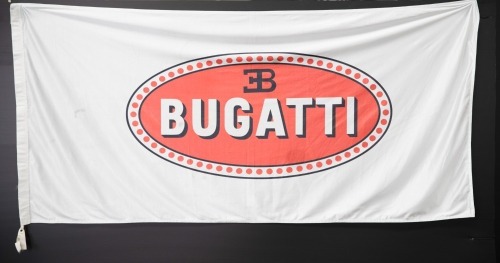 BUGATTI: A large Bugatti flag, 80cm high, 175cm wide