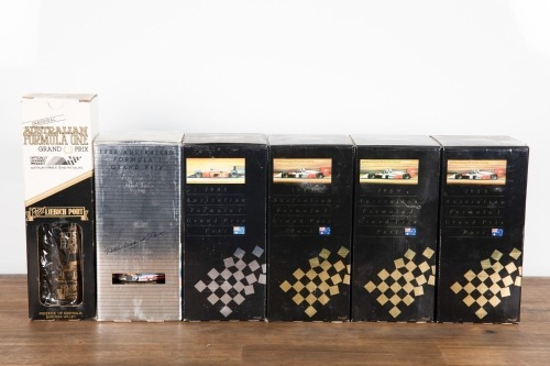 AUSTRALIAN GP PORT: Six commemorative Australian Grand Prix port wine bottles in original boxes