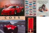 FERRARI: A group of five Ferrari themed laminated posters
