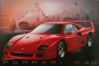 FERRARI: A group of five Ferrari themed laminated posters - 2