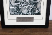 BRABHAM: A b/w photograph featuring Sir Jack & Ron Tauranac both working on the Repco-Brabham V8 engine, hand signed by Sir Jack and Ron Tauranac - 4