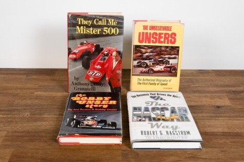 AMERICAN: Four hardcover books relating to American racing & racing identities