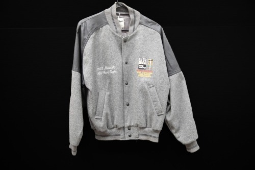 CALDER DRAGS: A cloth / leather commemorative jacket from the 1993 27th Annual Drag Racing Championships held at Calder Raceway