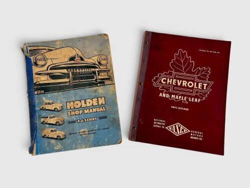 321 · HOLDEN: An original FJ workshop manual, together with a Chevrolet Parts Calogue by NASCO/GM-H [Location: Sydney]