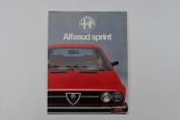 ALFA ROMEO: An Alfasud Sprint fold-out sales brochure