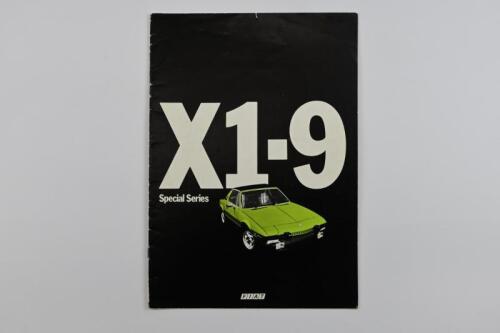 FIAT: A Fiat X1-9 sales brochure