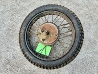 WHEEL: A 40 spoke, 19 inch wheel with finned 8 inch brake, made by Royal Enfield, to suit Norton [Location: Sydney] - 2