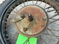 WHEEL: A 40 spoke, 19 inch wheel with finned 8 inch brake, made by Royal Enfield, to suit Norton [Location: Sydney] - 6