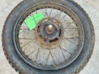 WHEEL: A 40 spoke, 19 inch wheel with finned 8 inch brake, made by Royal Enfield, to suit Norton [Location: Sydney] - 3