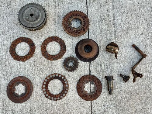 NORTON: A group of Norton spare parts, believed to suit Sturmey Archer gearbox [Location: Sydney]